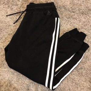 Black adidas joggers